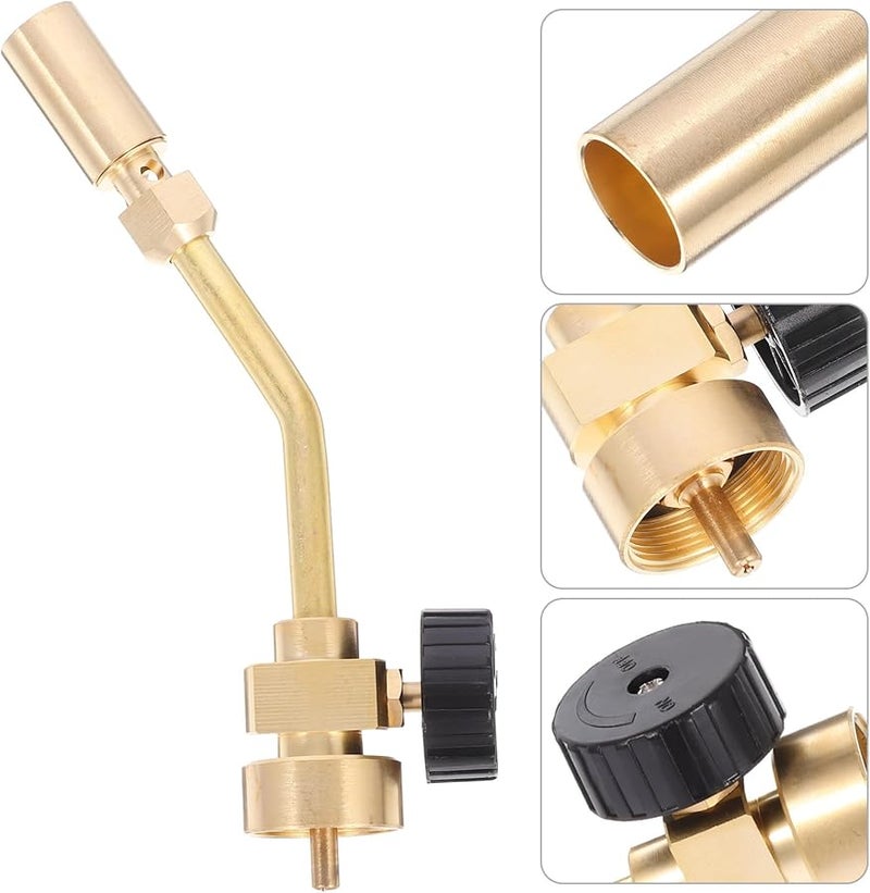 Brass Propane Gas Torch Head Heavy Duty Flame Control for Welding Soldering Heating - Image 2